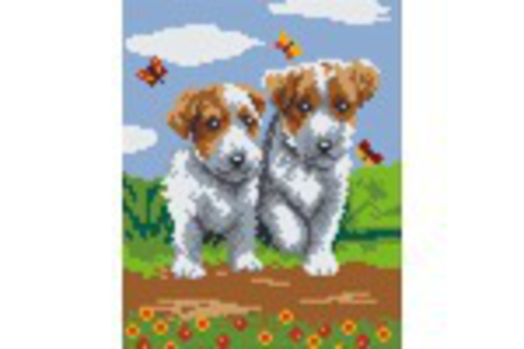 Terrier Duo Four [4] Baseplate PixelHobby Mini-mosaic Art Kit image 0